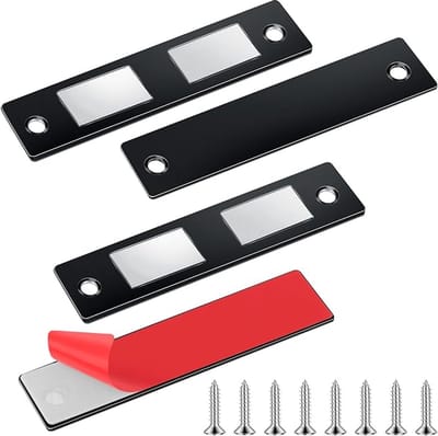 Meubelsloten - Magnetischekastdeurversluitingen, 10 stuks Ultra dunne magnetische sluitstukken Krachtige magnetische kastdeurversluitingen Keuken magnetische sluitingen Schroefmagneten Meubelversluitingen voor laden, schuifkasten, zwart