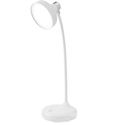 Lampe de bureau LED pour le soin des yeux, rechargeable par USB, lampe de lecture 3 000-6 000 K, pression longue, intensité variable en continu blanc