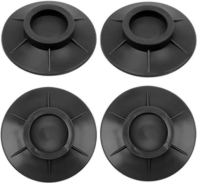 Trillingsdempers Wasmachine - Antislip Mat Voetpads - Geluid Verminderen - Universele Inkeping - 4 stuks - Zwart
