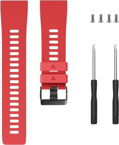 Siliconen bandje - geschikt voor Garmin Forerunner 30 / 35 - rood
