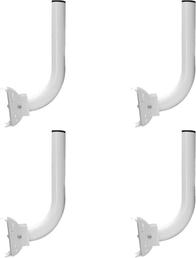 Draadloze Brug Beugels - Bevestigingsbeugel Paalhouder - Camera Bevestigen - Verstelbare Hoek - 29 x 14 x 8.4 cm - Wit
