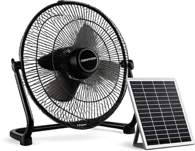 Lifero Vloer Ventilator met Zonnepaneel - Ventilatoren 3 Standen - Zonne-energie Vloerventilator - Koelventilator - Ventilatie