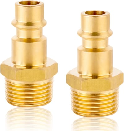 2-delige messing compressielucht koppeling met mannelijke schroefdraad, 1/2 inch luchtplug en slangverbinding voor optimale luchtstroom en efficiëntie