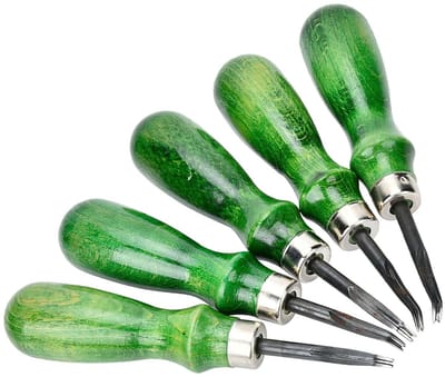 Allecto - Leerbewerking Gereedschap - Professioneel Handgereedschap - Ideaal voor Tuin en Creatieve Klussen - 0.6mm en 1.4mm - Duurzaam en Gebruiks...