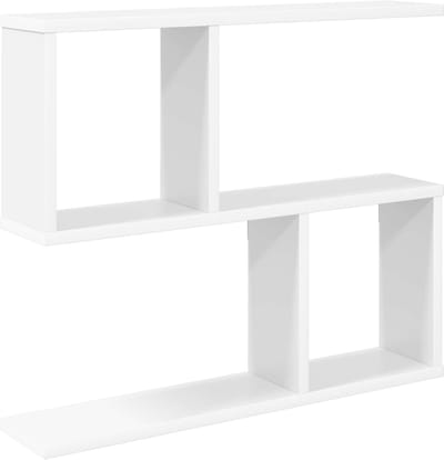 vidaXL - Wandplank - Wit - 60 - x - 12 - x - 50,5 - cm - Bewerkt - hout