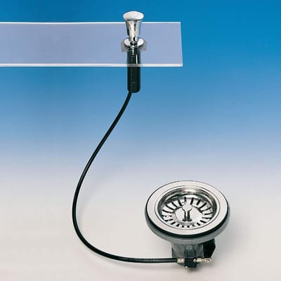 Afvoergarnituur Wastafel met Klikplug en Verchroomde Knop Ø 90 mm