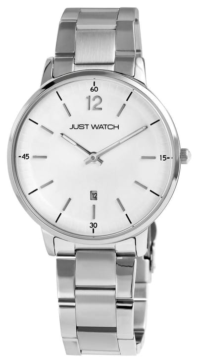 JUST WATCH Herenhorloge roestvrij staal Dorian, mineraalglas