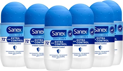 Sanex Derma Care Extra Control 72h Anti-transpirant Deodorant Roller 6 x 53ml
