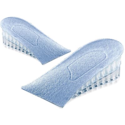 Hoogteverhogende inlegzolen Meerlaags Transparant Silicone Schokabsorberend Schoenverhogers Elevator 5cm 2 3.5cm white