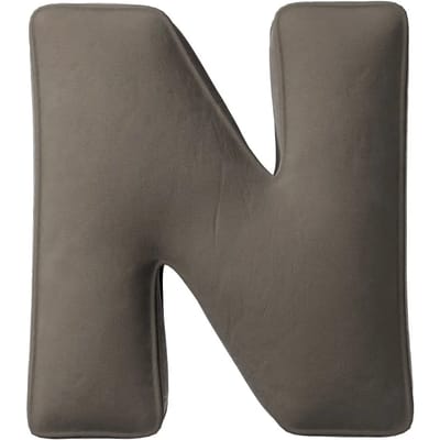 Kussen letter n Yellow Tipi Posh Velvet