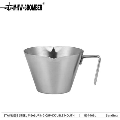 MHW-3BOMBER Roestvrijstalen Espressomaatbeker met handvat 2/3 Stuks SEspressokopjes 100ml Thuis Barista Koffie Accessoires 100ml
