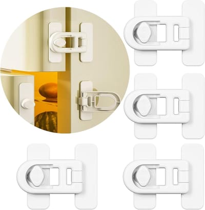 Veiligheidsloten voor Kinderen - Multifunctionele Deursloten voor Koelkasten, Vriezers en Kasten, Eenvoudige Installatie zonder Gereedschap, Duurzaam ABS Materiaal, Eénhandige Bediening