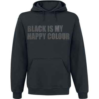 Sprüche - Fun Trui met capuchon - Black Is My Happy Colour - S tot M - voor Mannen - zwart