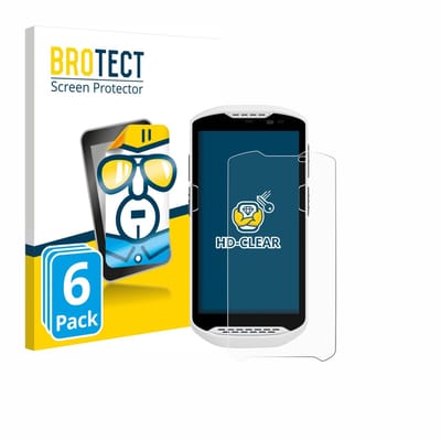 BROTECT - Screenprotector voor Zebra TC57ax - Folie Beschermfolie transparant 6 Stuks