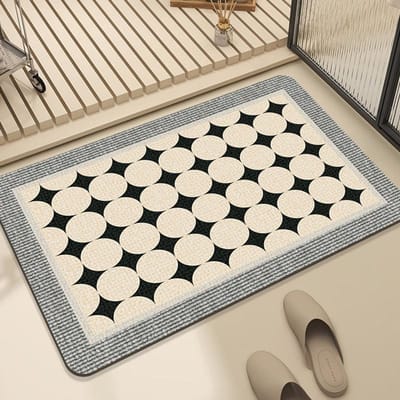 Eenvoudige Moderne Luchtdrogende en Absorberende Badkamervloermatten, Antislip Waterdicht Tapijt Slijtvast en Vuilafstotend Voetkussens 40 * 60CM