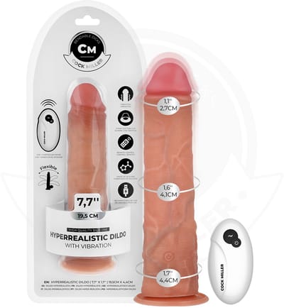 COCK MILLER - REALISTISCHE DILDO MET ZUIGNAP EN AFSTANDSBEDIENING VOOR TRILLINGEN 19.5 CM | DILDO | VIBRATOR | DILDO VIBRATOR | DILDO MET ZUIGNAP | VIBRATOR MET AFSTANDBEDIENING | VIBRATOR MET ZUIGNAP | SEKSSPEELTJES