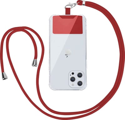 Casemania Universele Telefoonkoord - Verstelbare Telefoonketting - Koord voor Telefoon - Rood