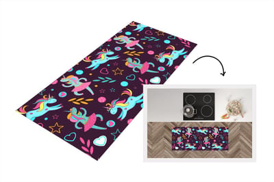 Keukenloper - Loper keuken - Unicorn - Ballet - Patroon - 120x50 cm - Keukenloper vinyl