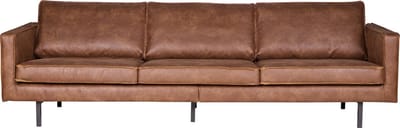WOOOD Rodeo Bank 3-Zits - Recycle Leer - Cognac - 85x277x86