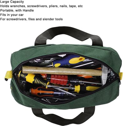 Dailygoods- Gereedschapstas Grote Capaciteit - Draagbare Canvas - Waterdichte Opbergtas - Multifunctioneel - Slijtvast - Hoog Draagvermogen