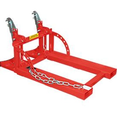 Bauer Vatenheffer RS 60-II, voor vorkheftruck, 2x 60 l vaten, L 1050 x B 650 x H 460 mm, tot 200 kg, staal, staal, vuurrood