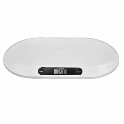 uJOY Baby weegschaal - Weegcapaciteit tot 20kg - Hoge nauwkeurigheid - Ergonomisch ligoppervlak - Tarra functie - Antislip voetjes