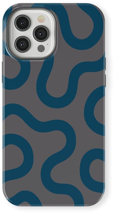 DripCase Motion Flow Tough Hoesje geschikt voor iPhone 12 Pro Max | Backcover met Mag | Trendy Design | Valbescherming | Shadow Waves
