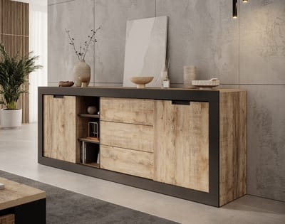 Meubella - Dressoir Trinidad - Eiken - 220 cm