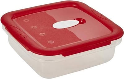 Micro Clip Doos Vierkant 17x17x6 - 1 L Laura Transp/rood Keeeper Ok 14518