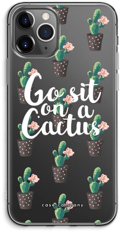Case Company® - Hoesje geschikt voor iPhone 11 Pro Max hoesje - Cactus quote - Soft Cover Telefoonhoesje - Bescherming aan alle Kanten en Schermrand