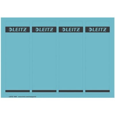 LEITZ® rugetiketten kort, via pc beletterbaar, rugbreedte 80 mm, zelfklevend, 100 st., blauw