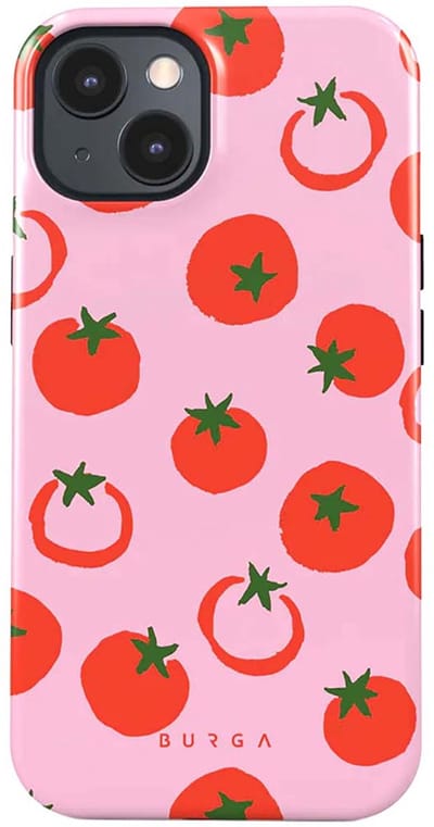 Burga, Hoesje geschikt voor iPhone 14 - Tough Series Salsa Patroon & MagSafe Compatibel, Roze