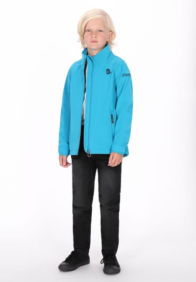 Schmuddelwedda softshell jas jongens (kinderen) Cyaan blauw