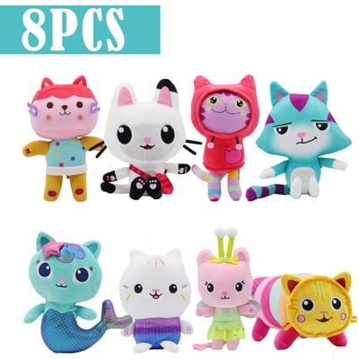 Dieren Knuffel Gabby Poppenhuis Lieve Knuffel Gaby Lief Speelgoed Knuffel Huis Kat Poppen Cartoon Knuffeldieren Zeemeermin Kat Knuffel