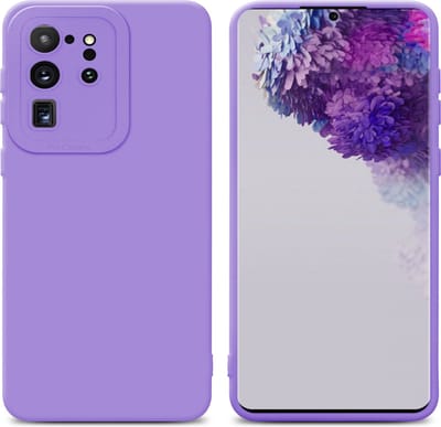 Cadorabo Hoesje geschikt voor Samsung Galaxy S20 ULTRA in FLUID LICHT PAARS - Beschermhoes gemaakt van flexibel TPU silicone Cover Fluid Case