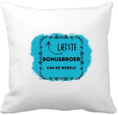 Akyol - liefste bonusbroer van de wereld Kussen hoes - Broer - de liefste bonusbroer - verjaardag - cadeautje voor broer - broer artikelen - kado - geschenk - 40 bij 40 cm