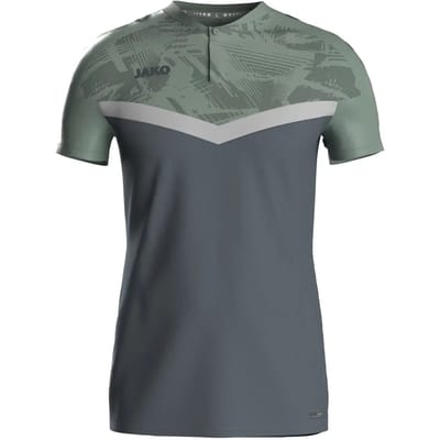 Jako Iconic Polo Heren - Zachtgrijs / Mintgroen / Antra Light | Maat: 4XL