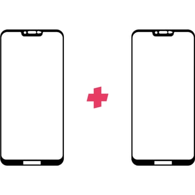 DuoPack: Motorola Moto G7 Power screenprotector gehard glas Edge to Edge