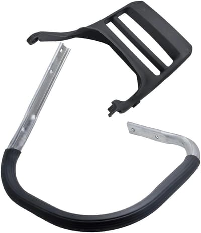 Kettingzaag Handgreep - Voorste Beschermer - Veilig Werken - Geïntegreerde Rem - 10 x 10 x 10 mm - Zwart
