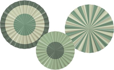 Folat - Decoratiewaaiers serene sage - 3 stuks