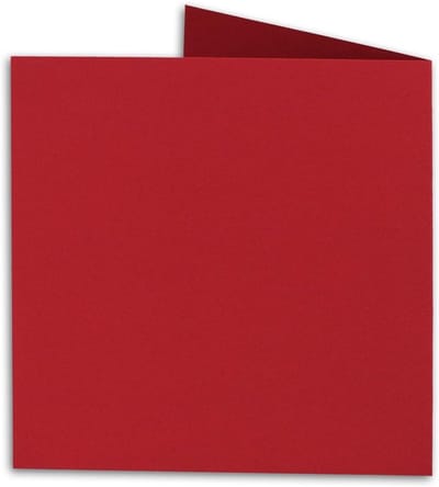 Vouwkaarten Vierkant - Dubbele kaarten - Wenskaarten maken - Vormvast doorgekleurd - 15 x 15 cm - Rozenrood