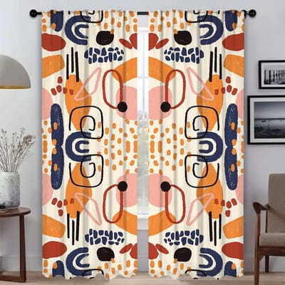 Kunstpatroon Home Interieur Gordijnen voor Woonkamer Halloween Decoratie Verduisterende Gordijn Shades Tule voor Slaapkamer Afscheiding W50xH70cmx2pcs-CL