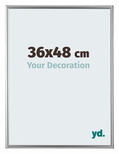 Your Decoration - Fotolijst 36x48 cm - Kunststof - Zilver - Bordeaux