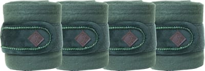 Kentucky Horsewear - Polar fleece bandages velvet pearls dennen groen