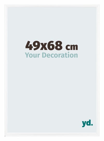 Your Decoration - Fotolijst 49x68 cm - Kunststof - Wit Hoogglans - Bordeaux