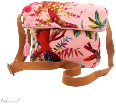 Imbarro Fashion & Home Crossbody Tas Paradise Dusty Pink – Velvet Schoudertas met Verstelbare Band – Roze – 36x30 cm