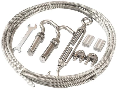 Roestvrijstalen Kabel - Waslijndraad Staaldraad - Buiten Ophangen - PVC Coating - 5 mm 10 meter - Zilver