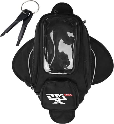 Motorfiets Tanktas - Motor Accessoire - Spullen Vervoeren - Waterdicht Ontwerp - Met Logo - Zwart