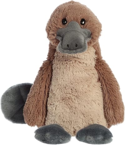 Pluche Vogelbekdier - Knuffeldier Speelgoed - Knuffelen Spelen - Zachte Lange Staart - 35cm Hoog - Bruin