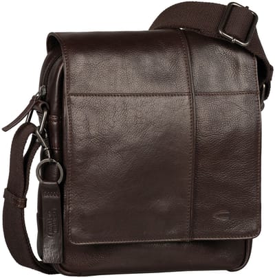 camel active schoudertas Pine Crossbody Bag Brown donkerbruin